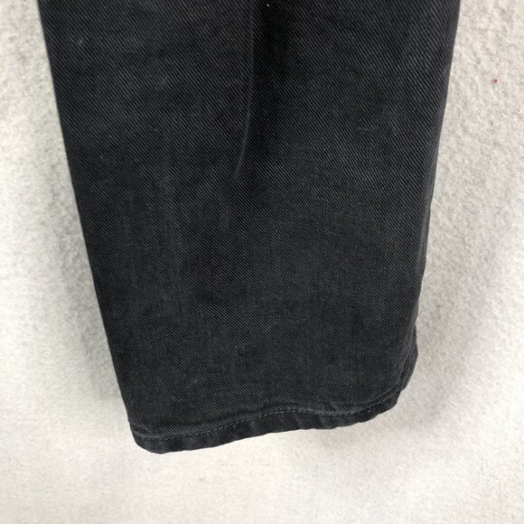 Staud Jeans Womens 27 Black Denim Contrast White Pockets Designer Tapered USA - Picture 16 of 16